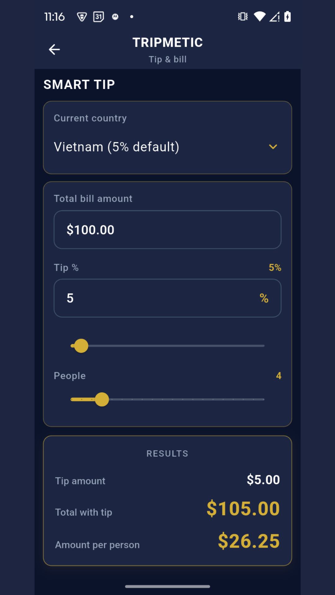 Group Bill Splitting Interface