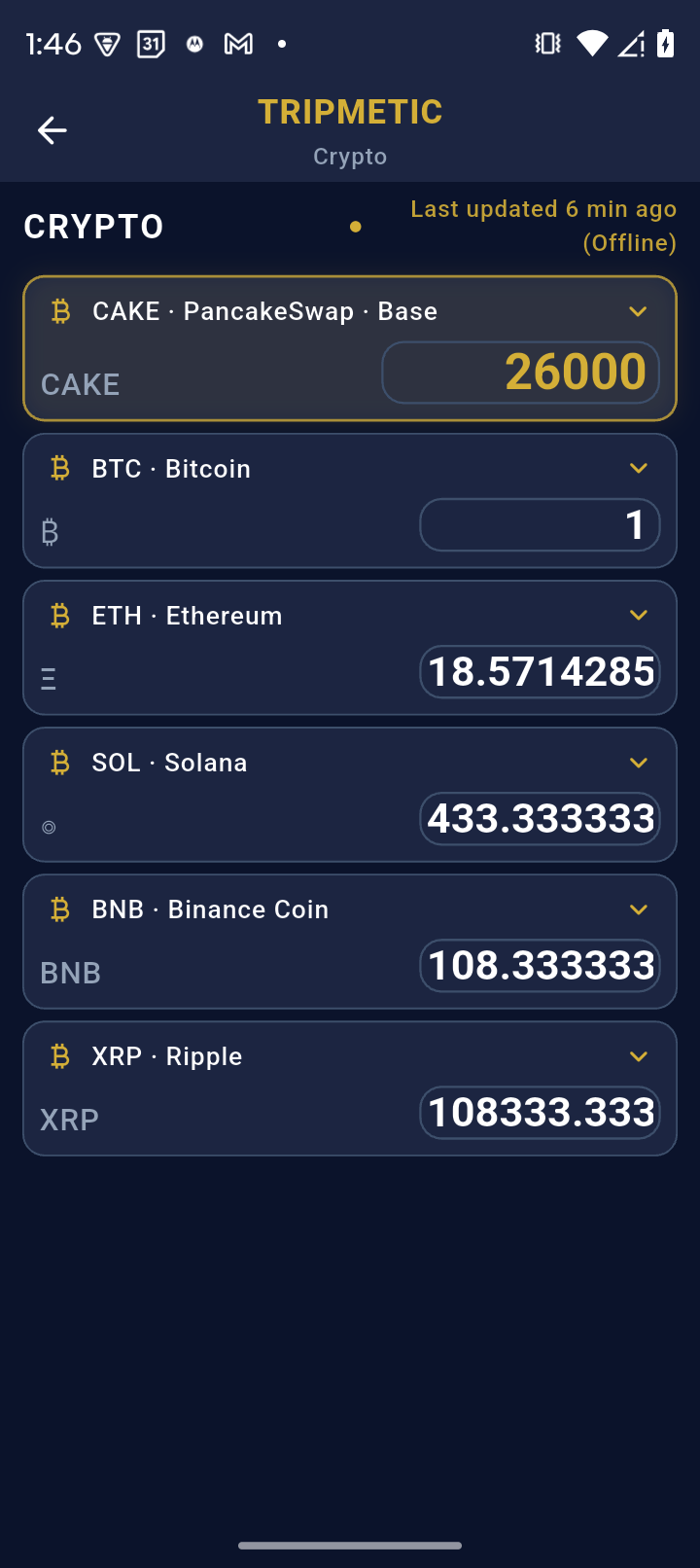 Selecting a Crypto and Fiat Pair