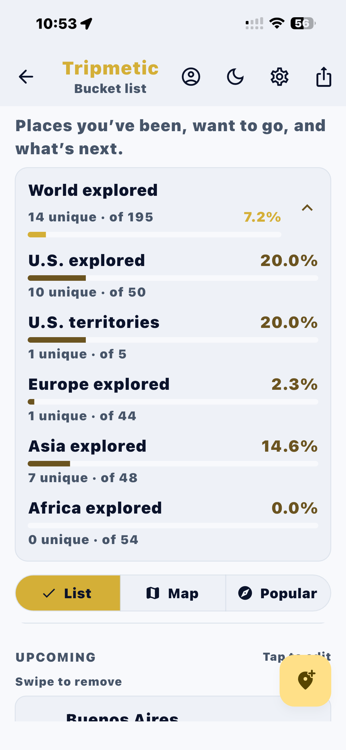 World Explored Progress Dashboard